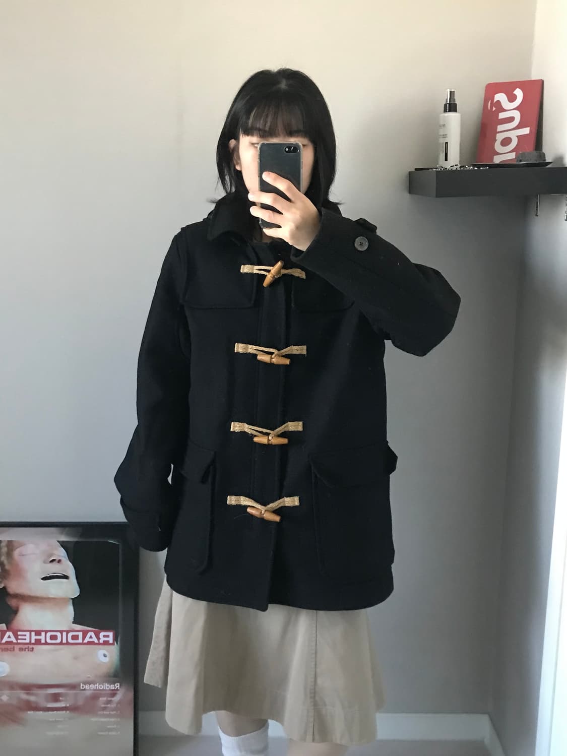 타미힐피거 일본라인 여성 떡볶이 울 후드 코트 상품이미지3