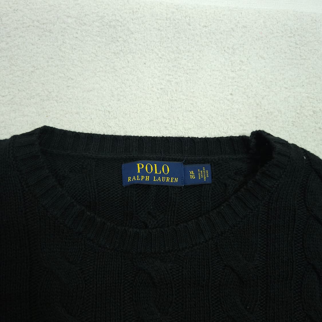 폴로 랄프 로렌 신형 케이블 니트 XL 블랙 상품이미지4