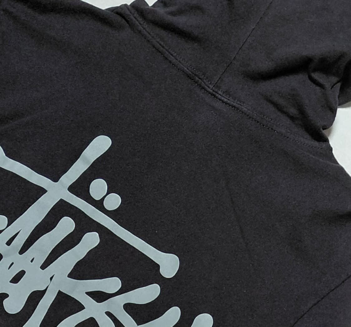 [S] 스투시 월드투어 롱슬리브 후드 티셔츠 블랙 (멕시코산) 상품이미지8