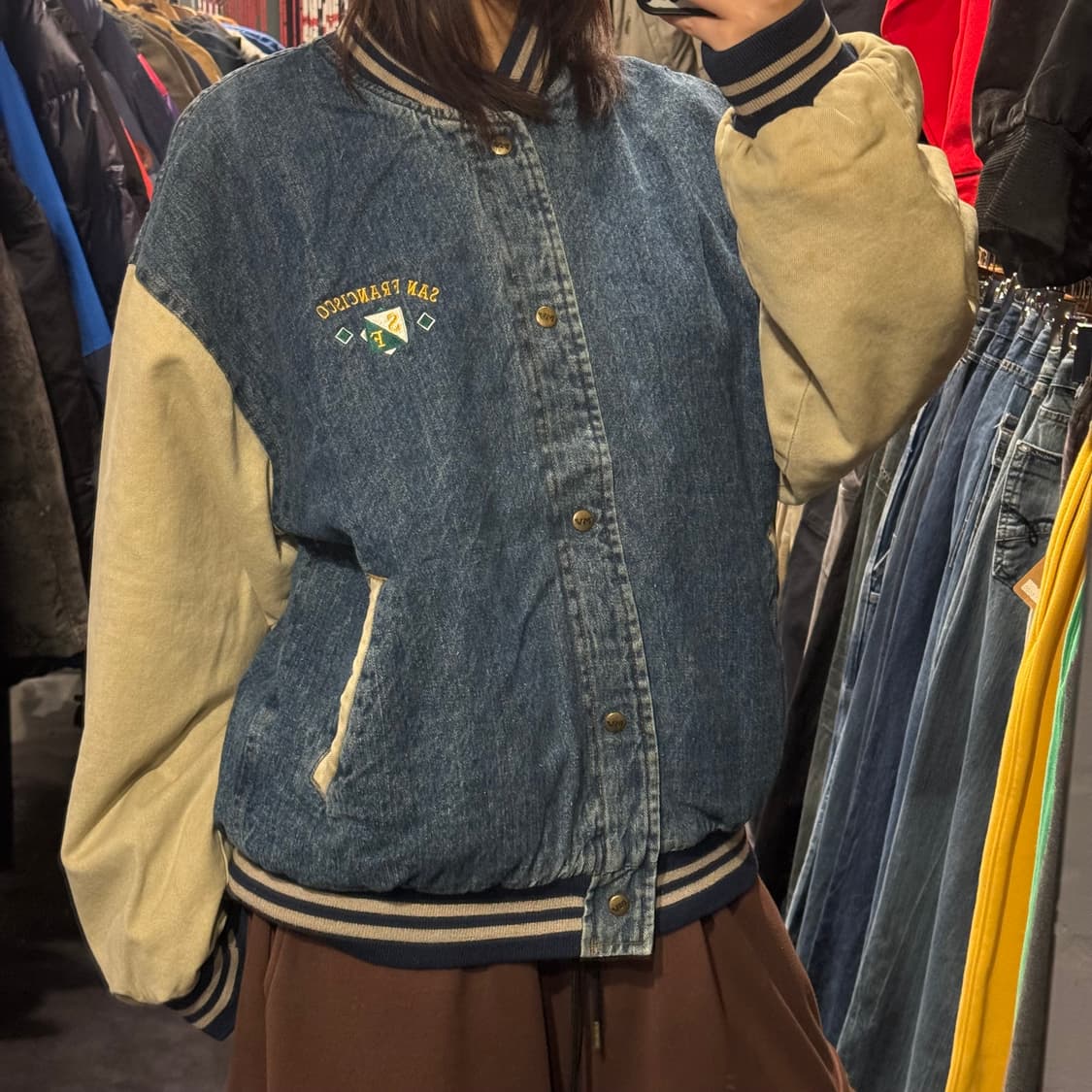 [IM] 데님 바시티자켓 상품이미지4