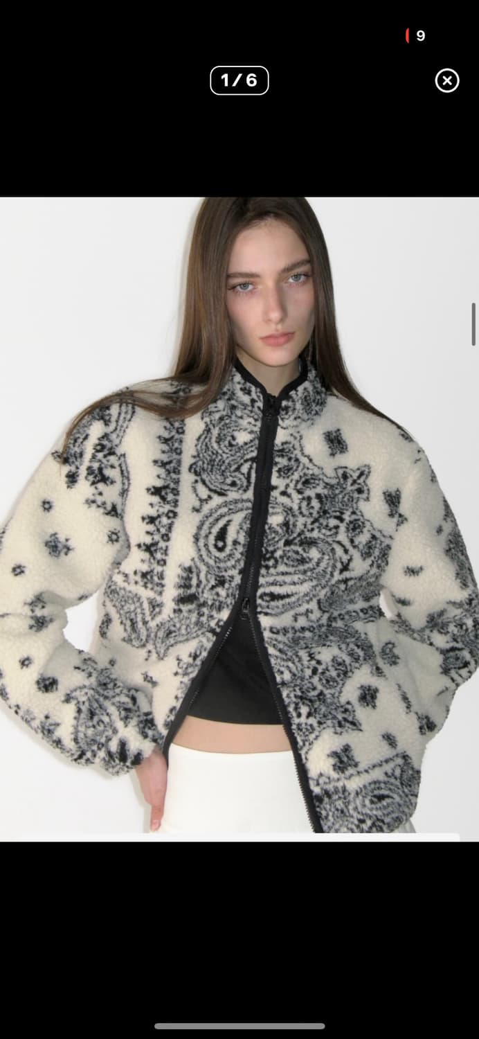 썬번프로젝트 Paisley Fleece Zip-up 플리스 집업 상품이미지1
