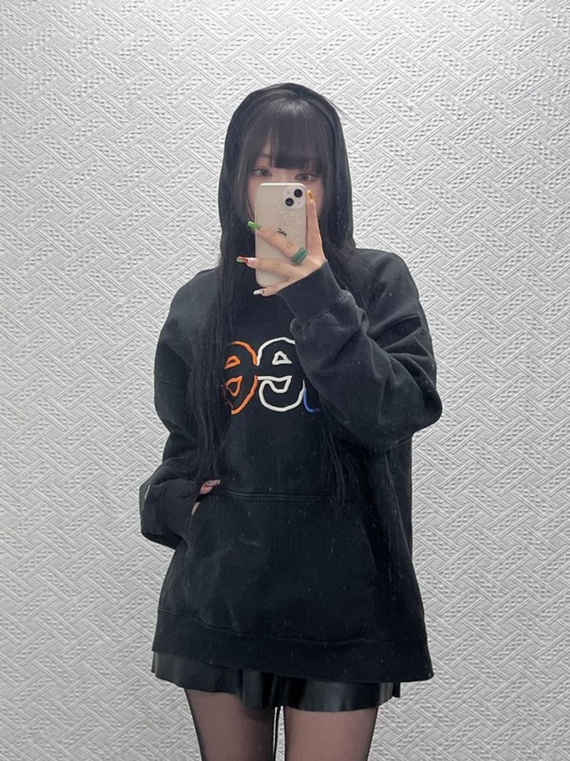 LEE 리 레트로 스트릿 펑크 스펠자수 후드티 XL C09571 상품이미지1