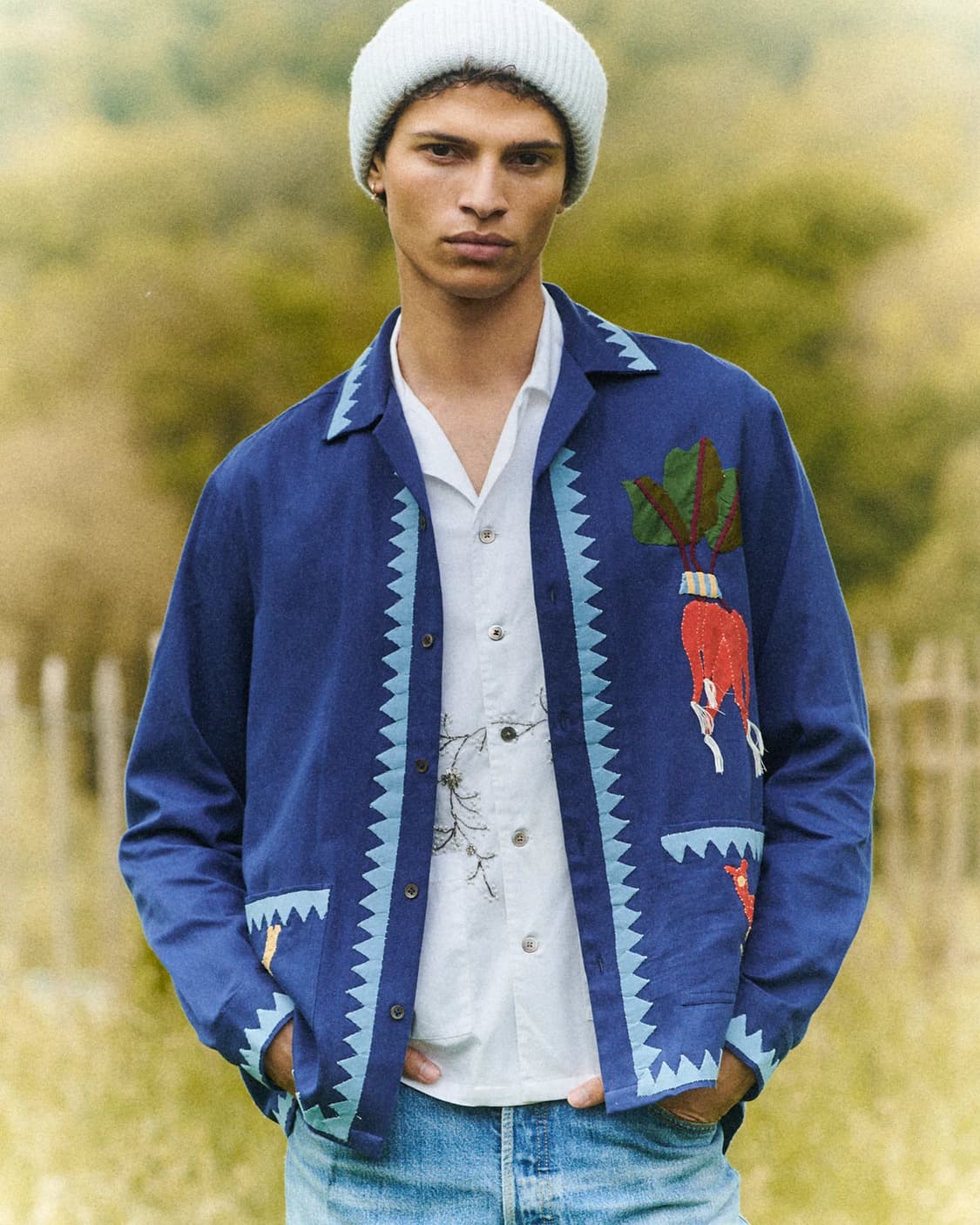 바지스트 아플리케 셔츠 상품이미지1