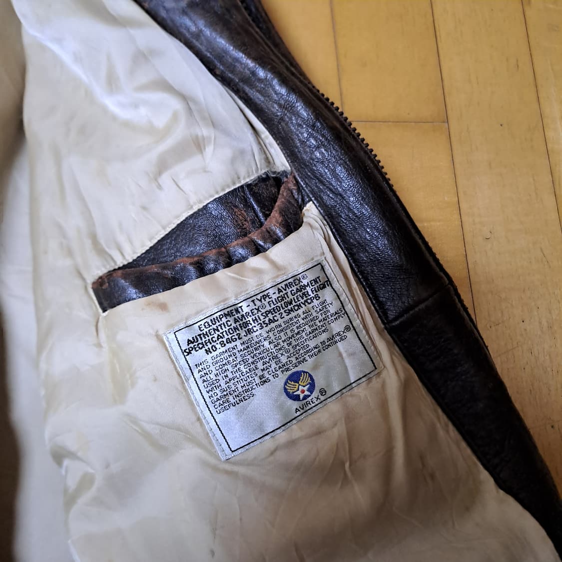 (택포) 아비렉스 A-2 빈티지 가죽 자켓 XL B426 상품이미지10