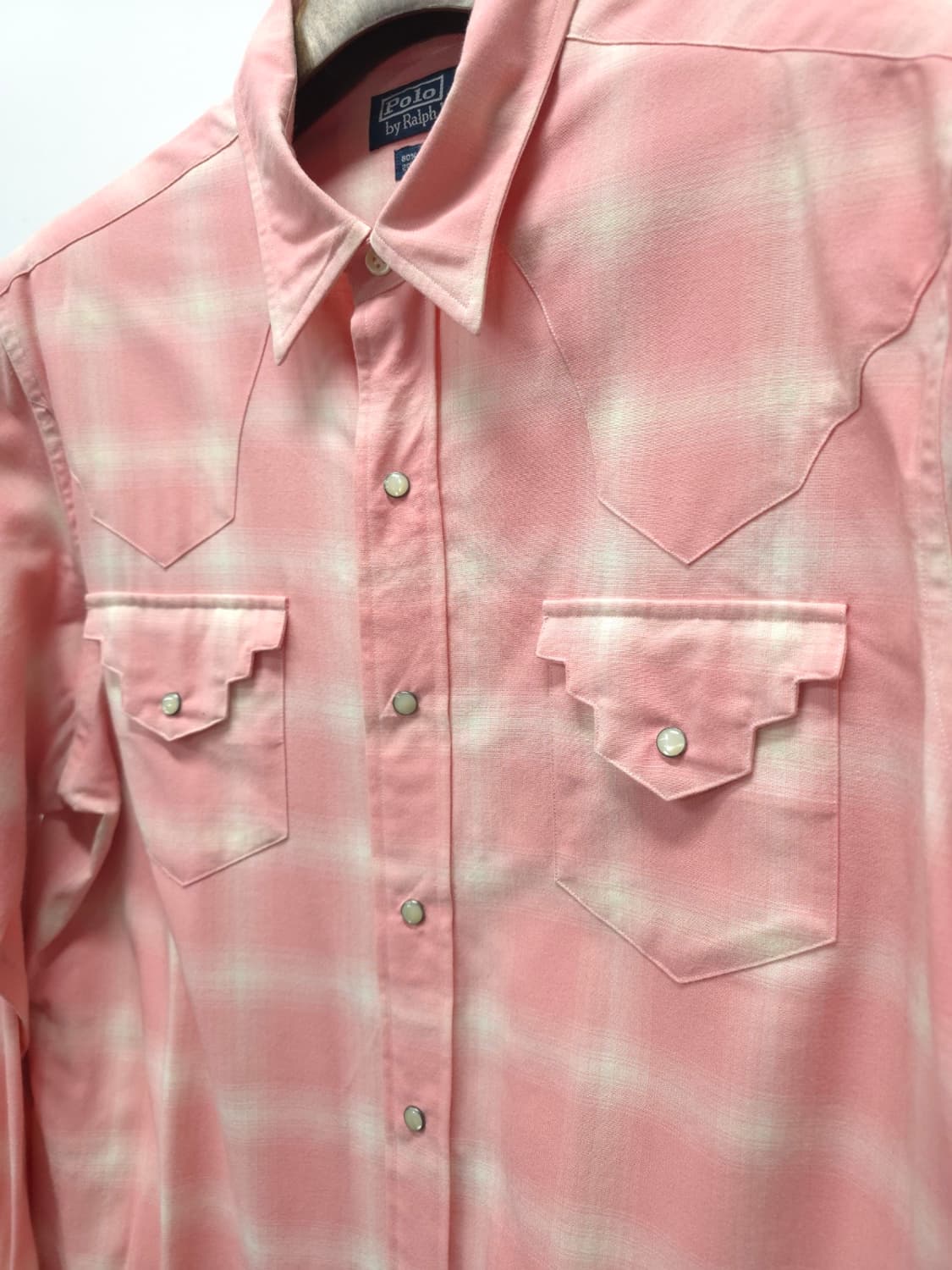 폴로 랄프로렌 핑크 섀도우 체크 웨스턴 셔츠 (105) 상품이미지8