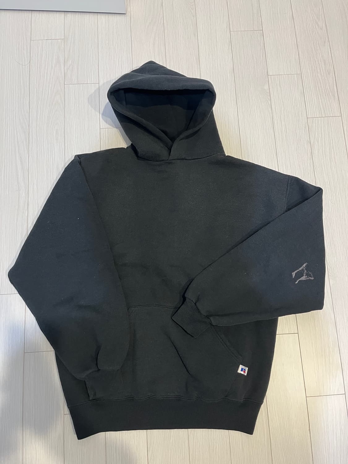 90s 러셀 빈티지 후드 블랙 L made in USA 상품이미지2