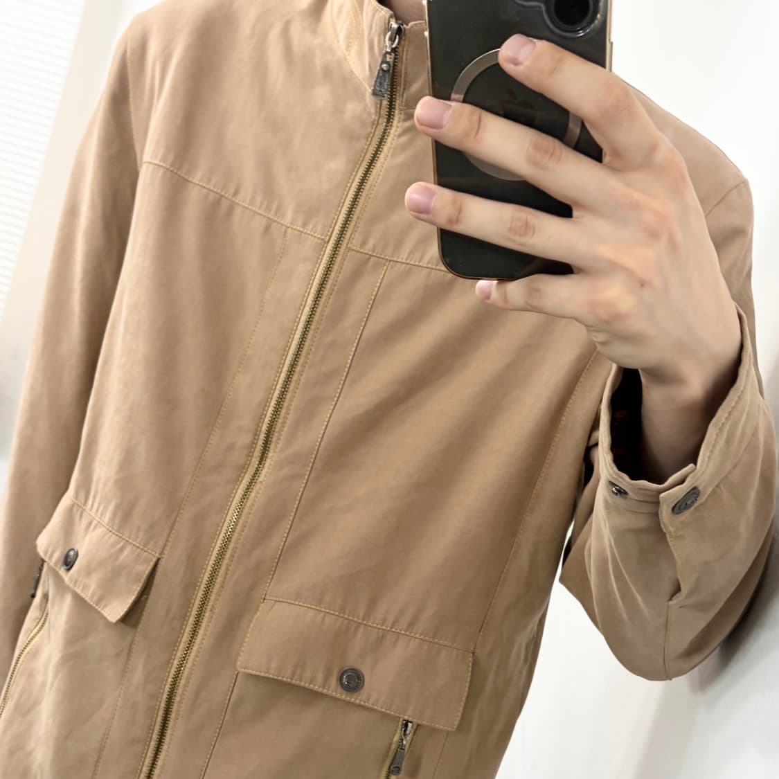 베르사체 90s 하이넥 스웨이드 자켓 상품이미지3