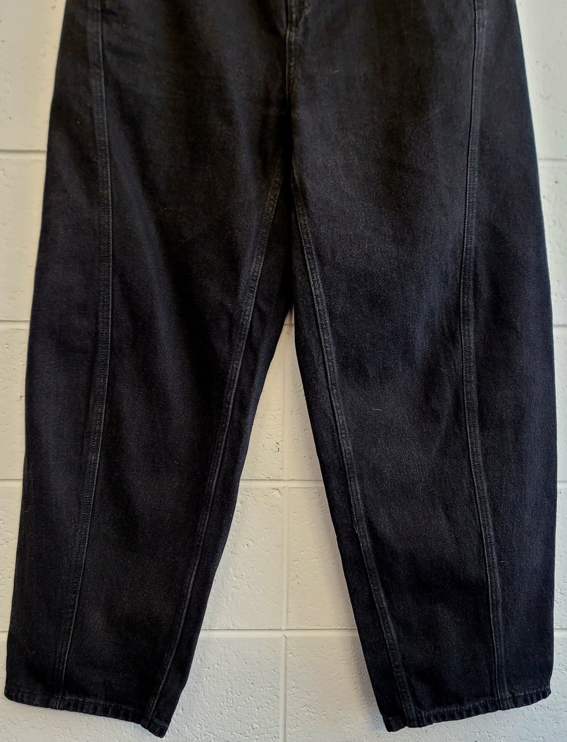 무신사스탠다드 와이드 블랙데님(흑청) 팬츠 판매 상품이미지4