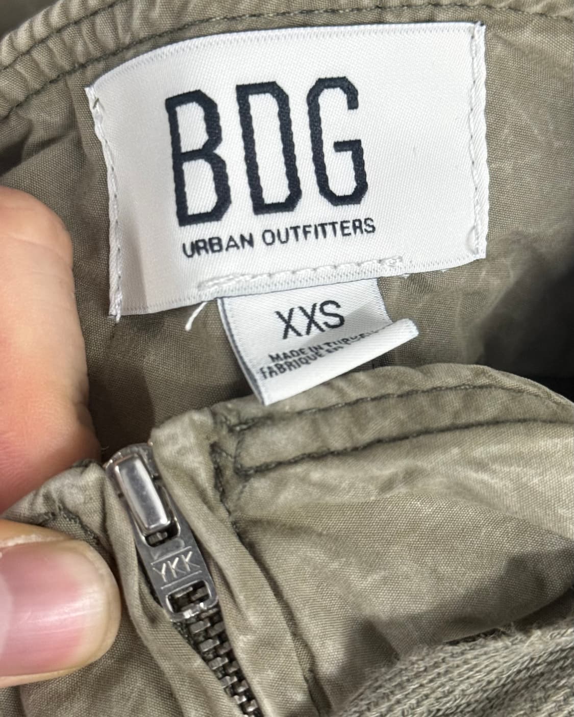 BDG 워싱 카고 치마 포켓 끈 밀리터리 워크 워시드 카키 26 갸루 상품이미지5