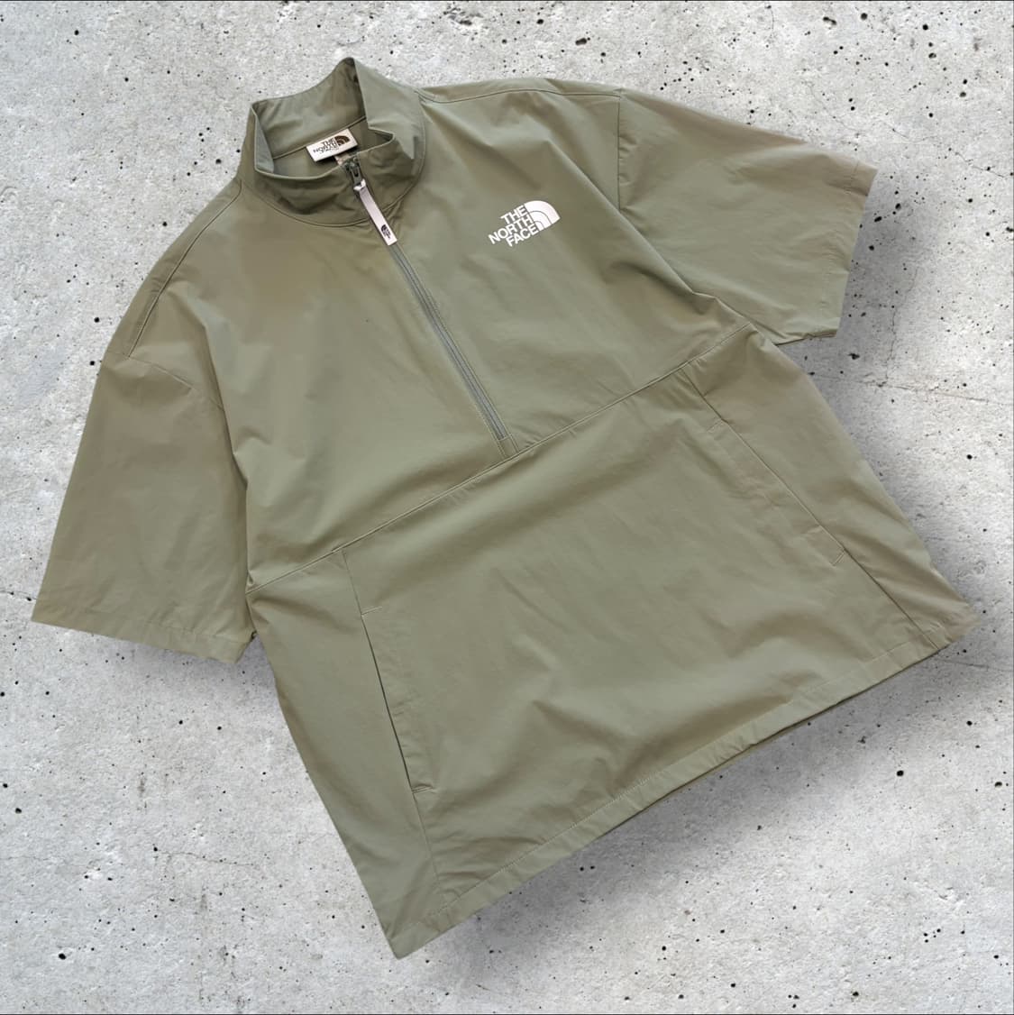 [L] 노스페이스 화이트라벨 나일론 반팔 아노락 카키 C668 상품이미지1