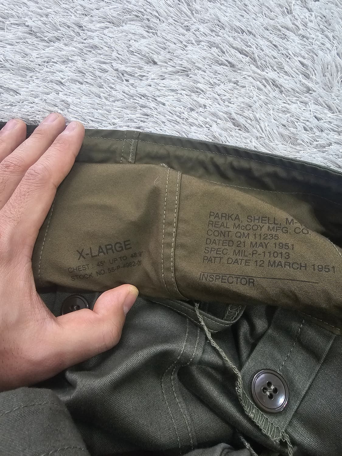 리얼맥코이 M-51 파카 XL mj17118 상품이미지5