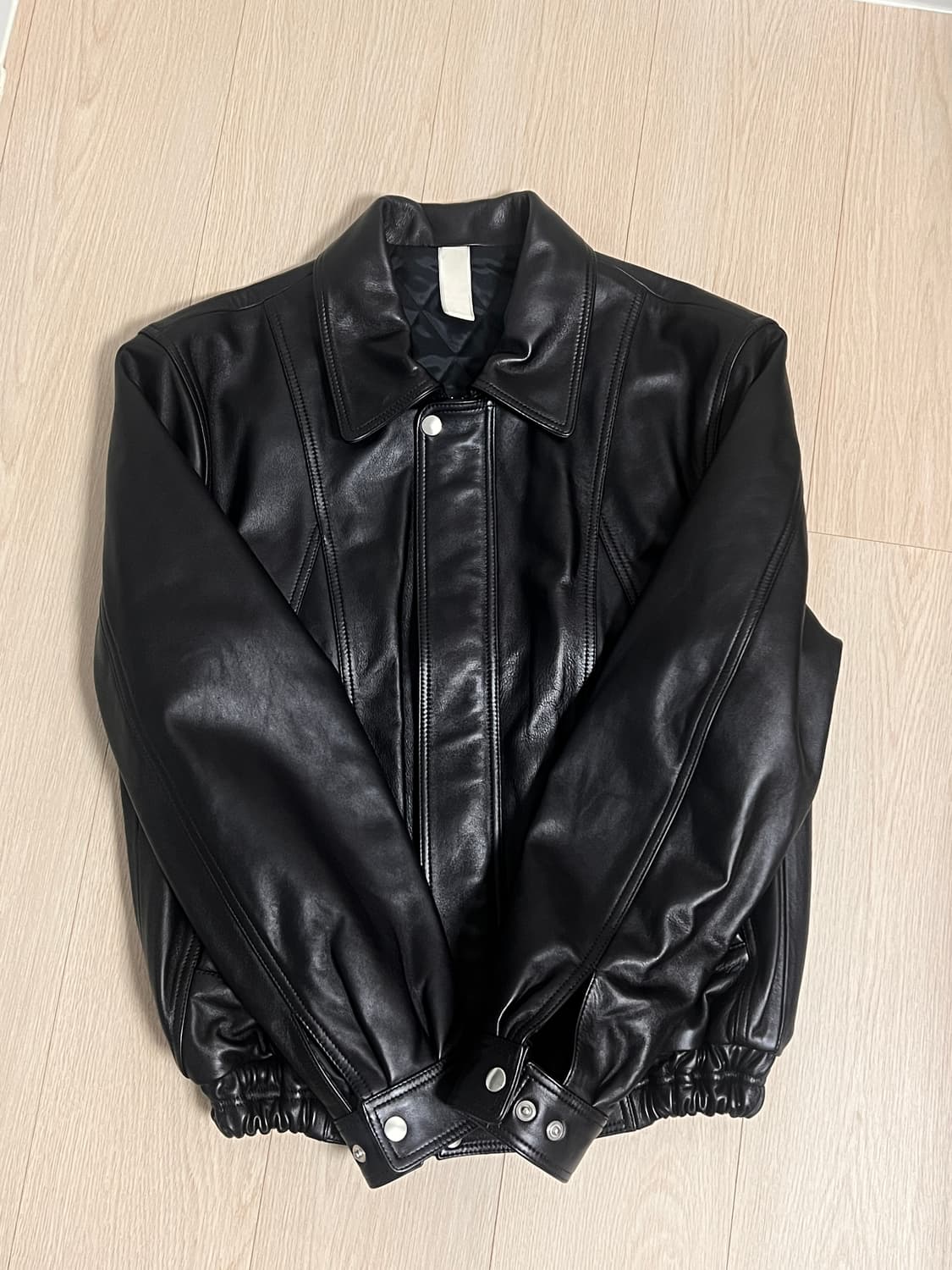 선플라워 90‘s 레더 봄버 46 상품이미지3