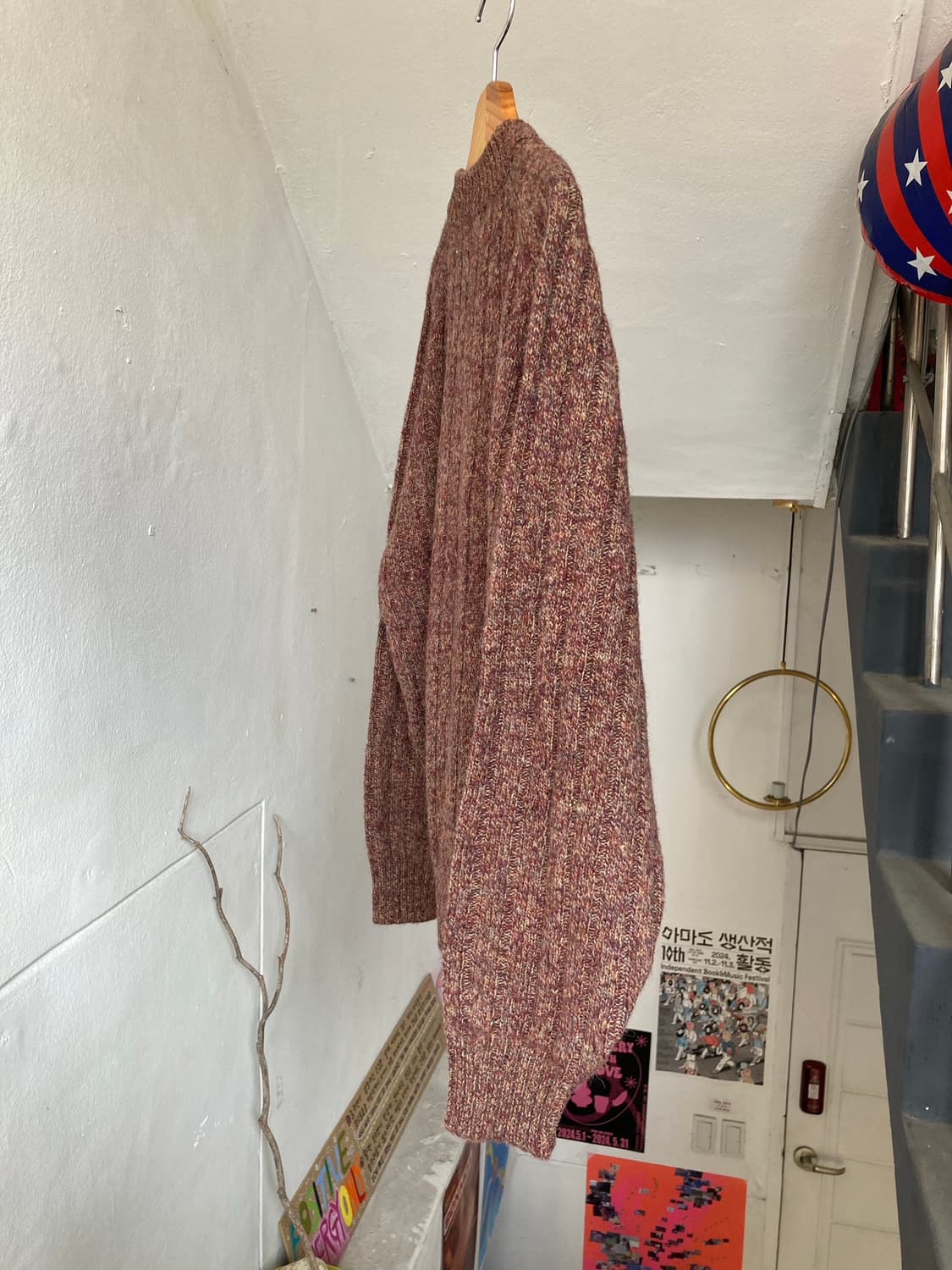 울 100% two단추 니트 상품이미지8