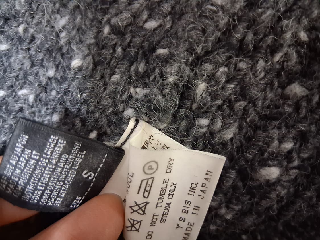 요지야마모토 리미 스웨트 굵은 순모 보카시 울 스웨트 55  상품이미지10