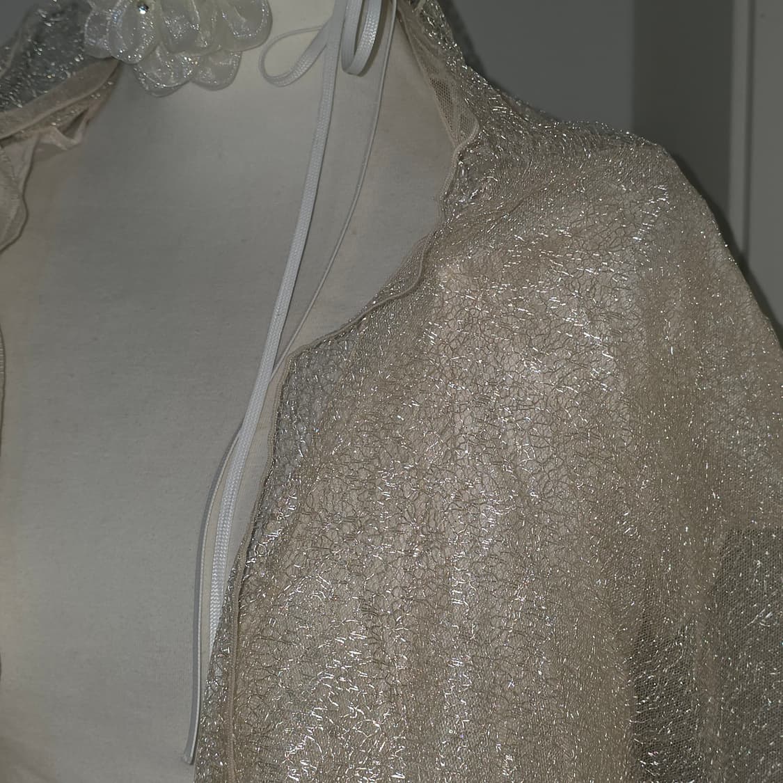 일본빈티지)레이스 엔젤 히메라떼갸루st 글리터 숄볼레로가디건 상품이미지2