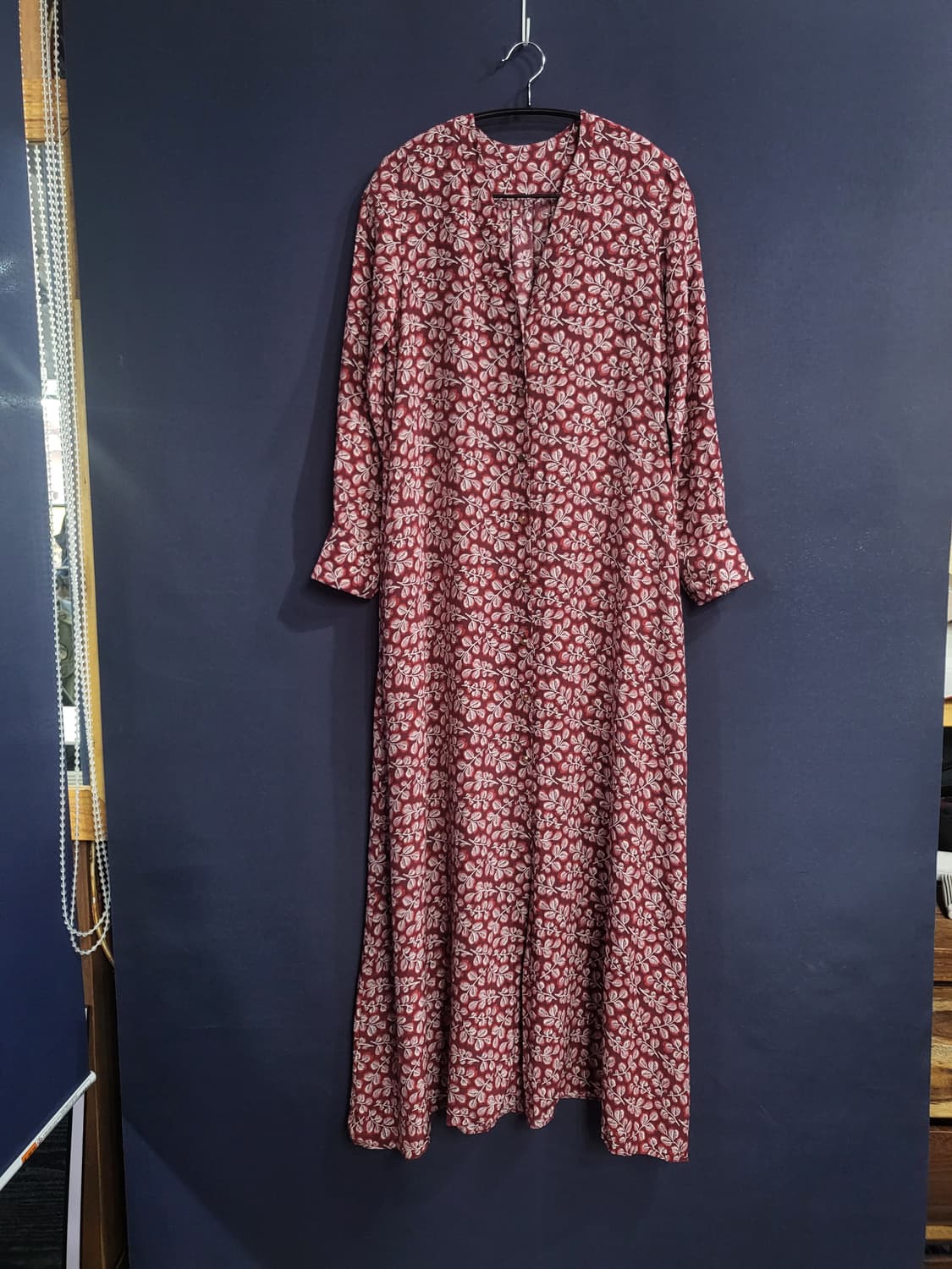 실크100 플로럴 프린트 맥시 원피스 상품이미지1