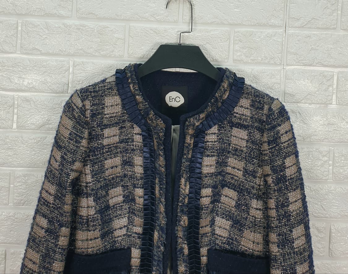 [55]Enc 트위드 크롭 자켓 상품이미지3