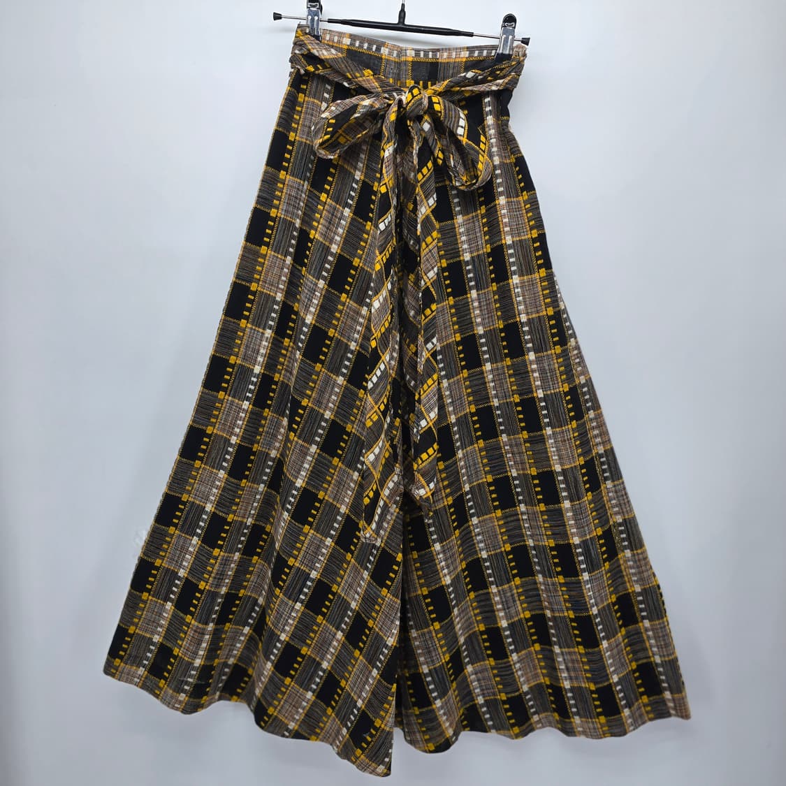 하이웨이스트 체크 롱스커트 XS 상품이미지1