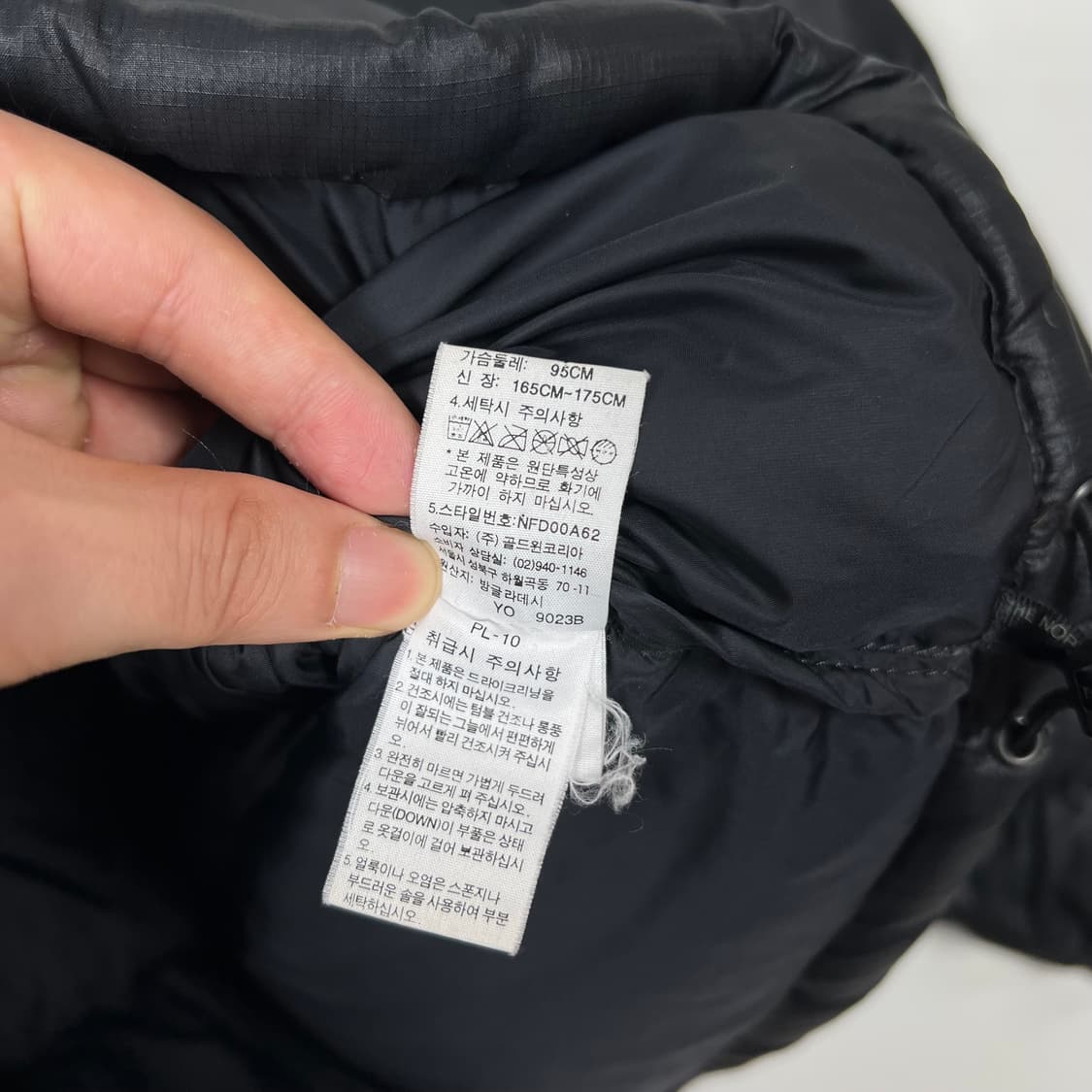 TnF 노스페이스 눕시700 블랙 패딩 상품이미지7