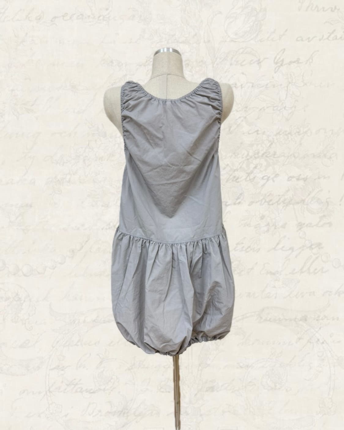 나일론 셔링 벌룬 미니 원피스 (그레이/블랙/화이트) 새상품 상품이미지6