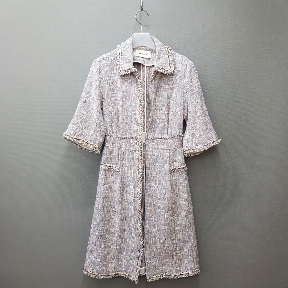 한섬 마인 트위드 A라인 원피스 76-90-155사이즈 상품이미지5