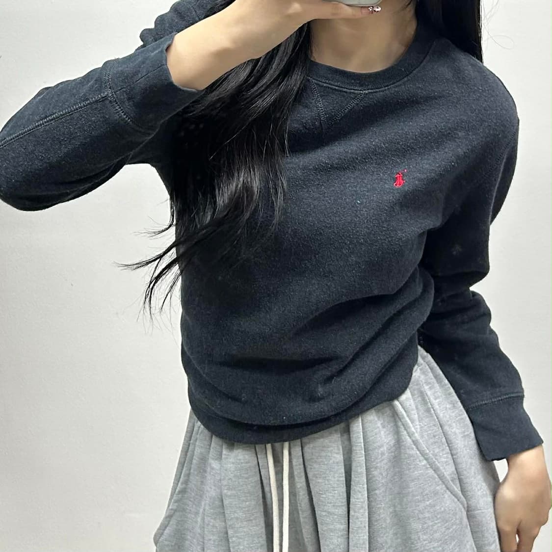 폴로 랄프로렌 차콜 그레이 스웨트셔츠 맨투맨(L) 상품이미지1