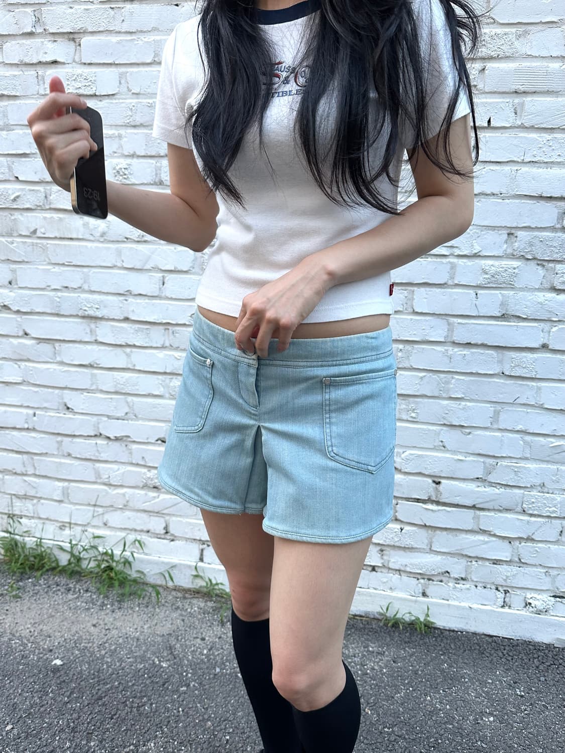 샤넬 CHANEL 2005 s/s 데님 숏츠 상품이미지1