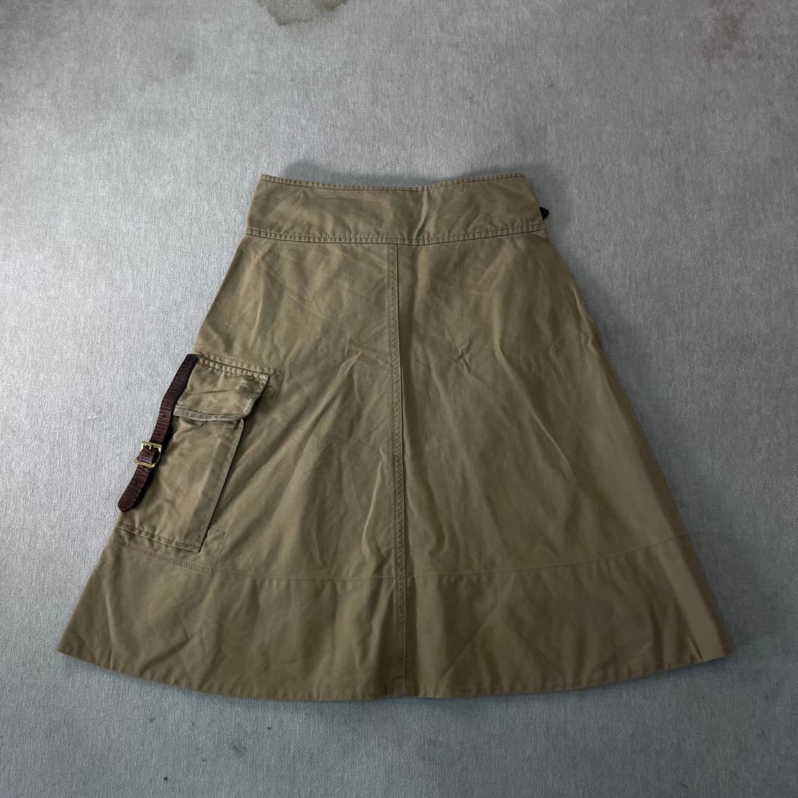 36 폴로랄프로렌 빈티지 가죽 코튼 스커트 상품이미지2