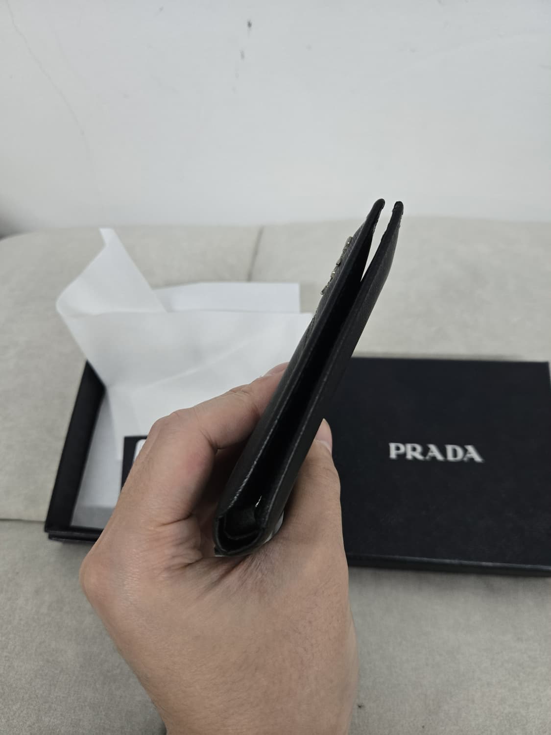 [보증서 정품]프라다 사피아노 반지갑 상품이미지4