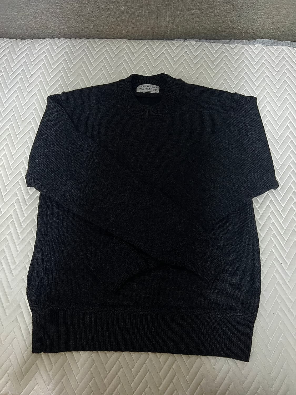 엔즈앤드민즈 ENDS and MEANS 메리노 울 크루넥 니트 L 판매 상품이미지1