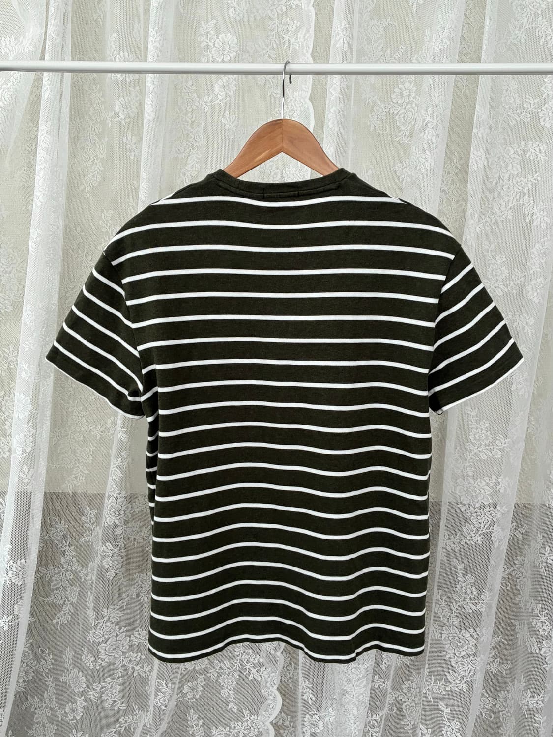 L) 폴로 랄프로렌 신형 스트라이프 반팔 티셔츠 카키 상품이미지2