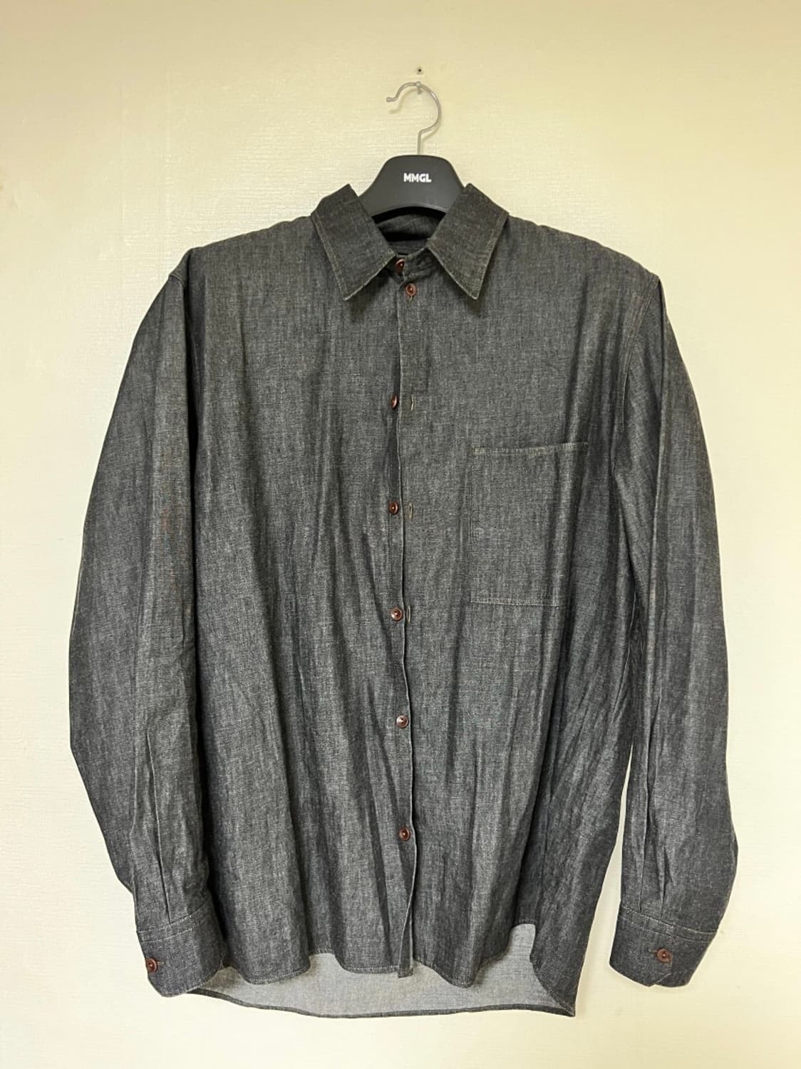 르메르 22SS 샴브레이 데님 셔츠 앤트러사이트 데님 54 상품이미지4