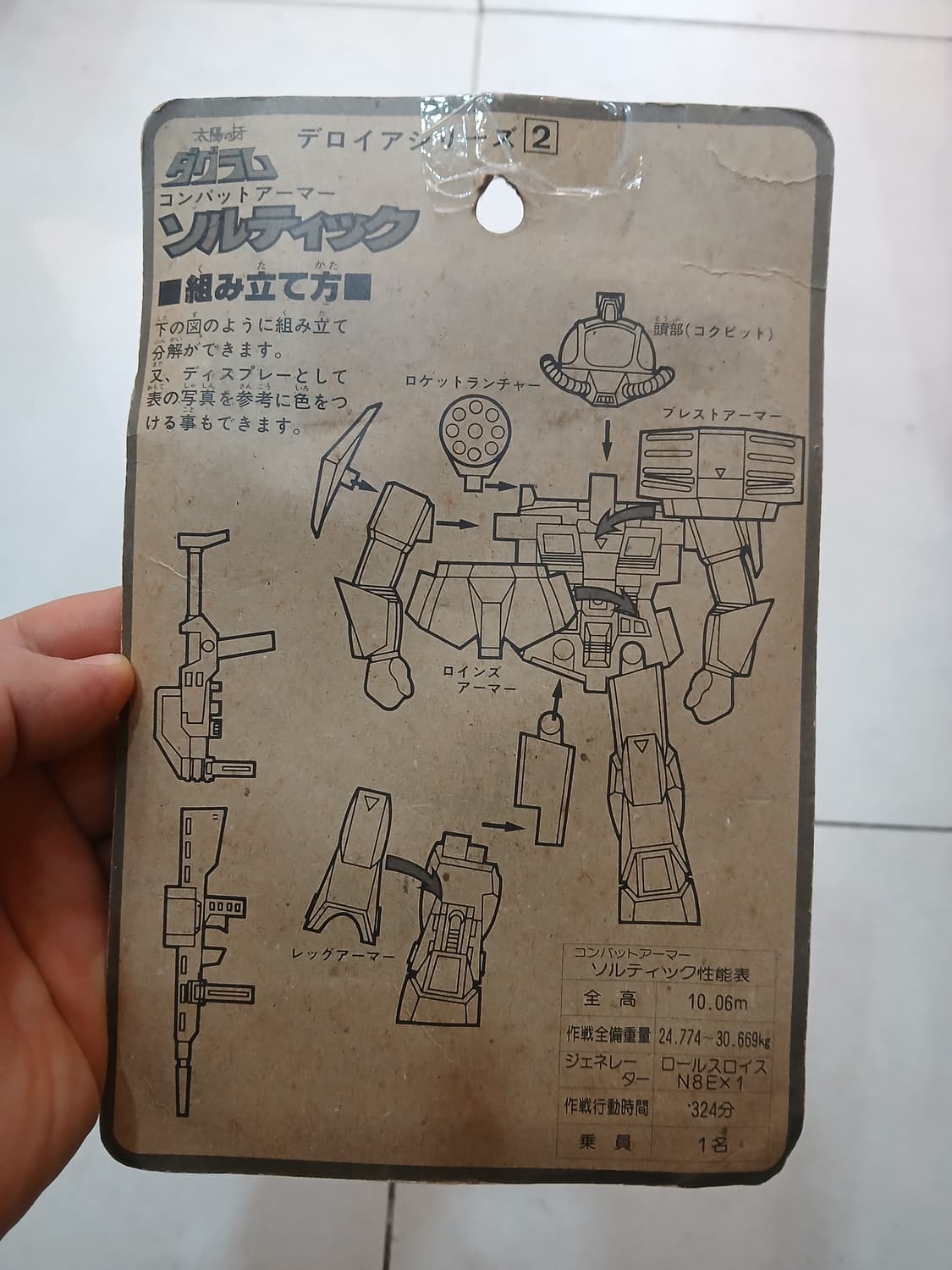 80s 빈티지  "태양의 송곳니 다그람" 솔티 조립 피규어 상품이미지2