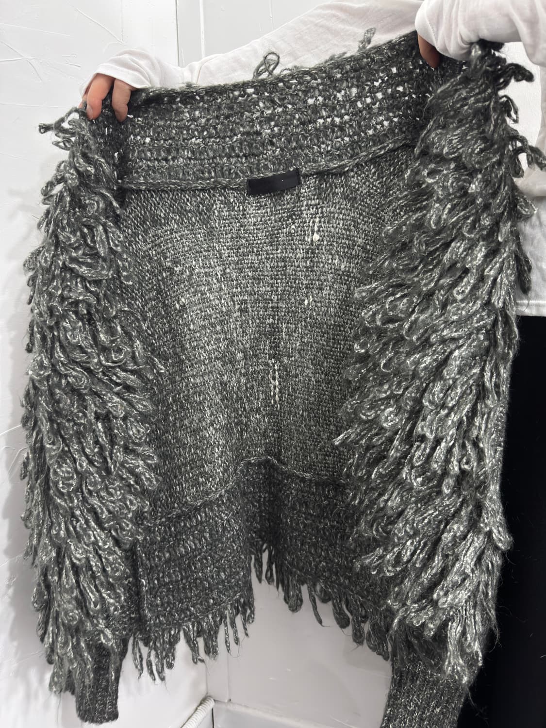 jeanisis grunge fur knit cardigan 상품이미지5