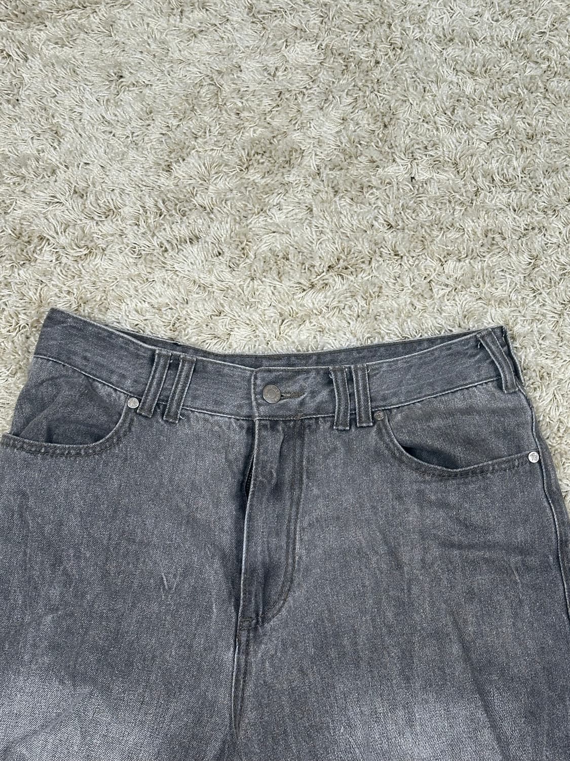 애드오프 빈티지 워시드 컨버터블 데님팬츠 그레이 상품이미지2