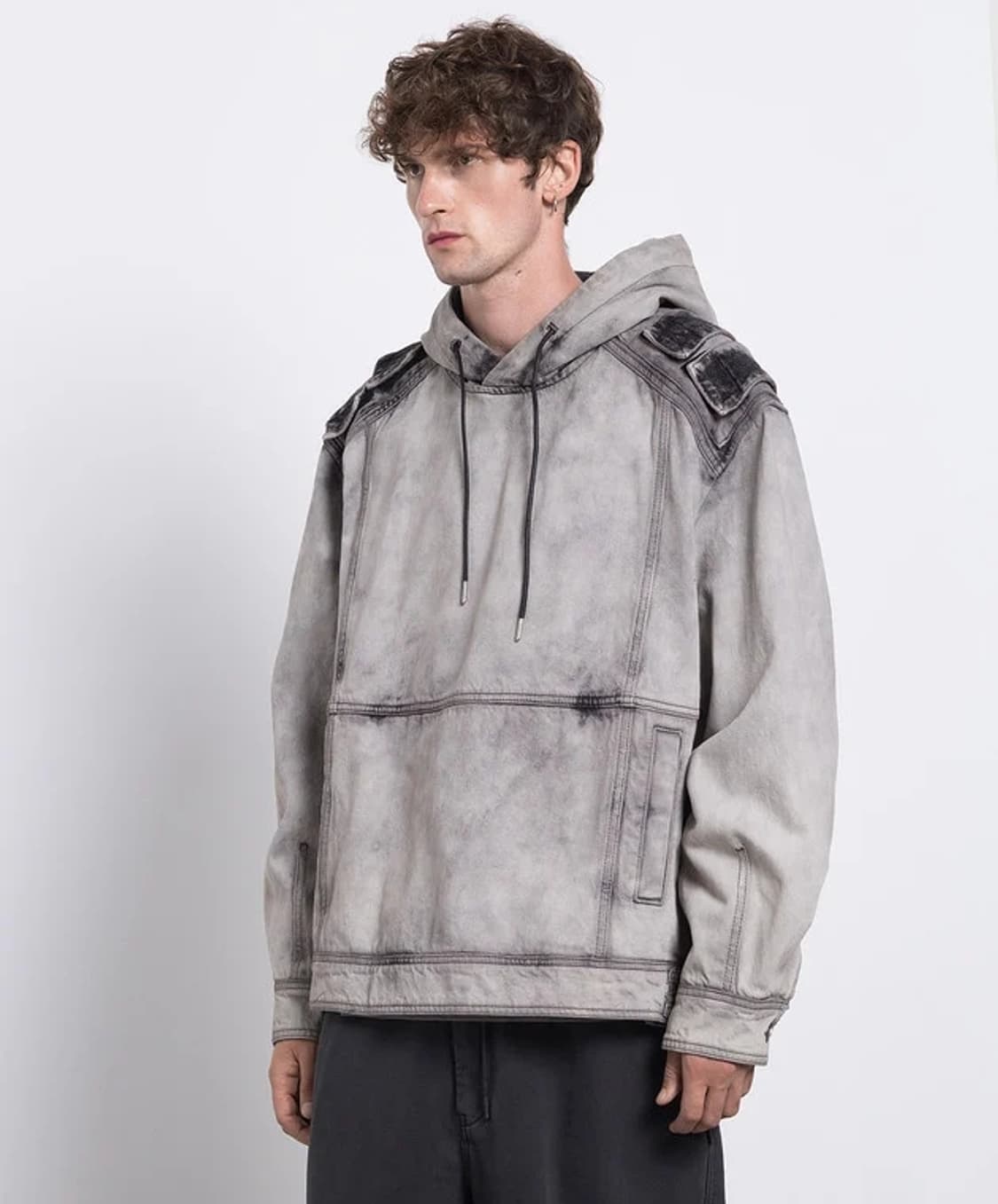 준지 데님 디테일 코만도 후드 상품이미지3