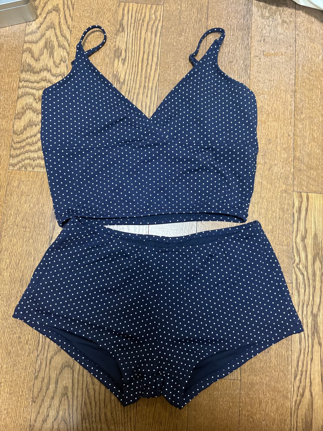 에스이오 DOT TANK TOP MICRO SHORTS NAVY 수영복M 상품이미지3