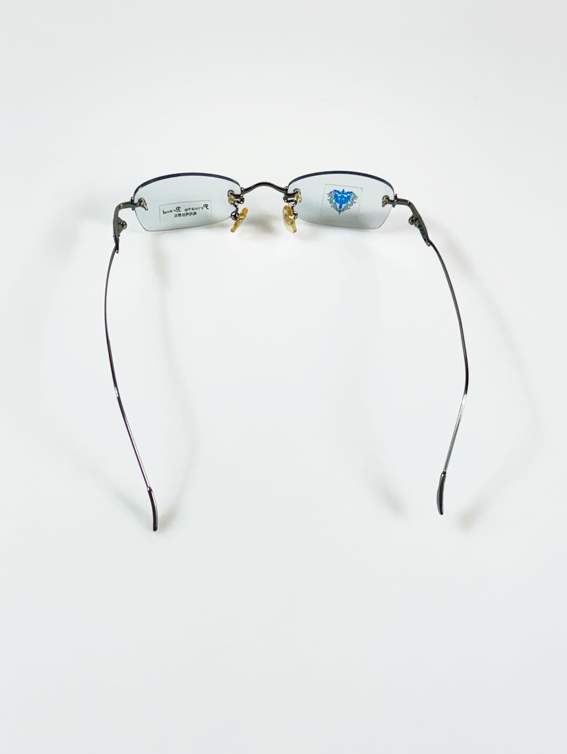 90s PRIVATE BRAND 무테 스퀘어 빈티지 안경 상품이미지5