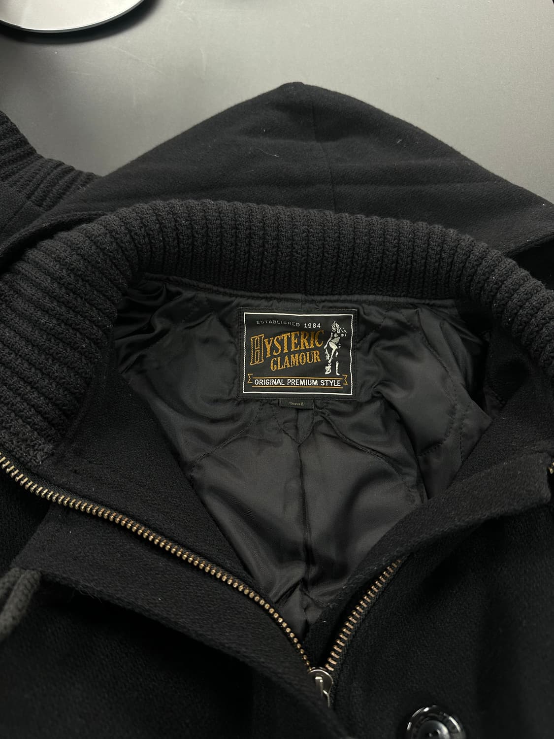 히스테릭글래머 히스걸 하이넥 사선버튼 슬릿 울 코트 상품이미지9