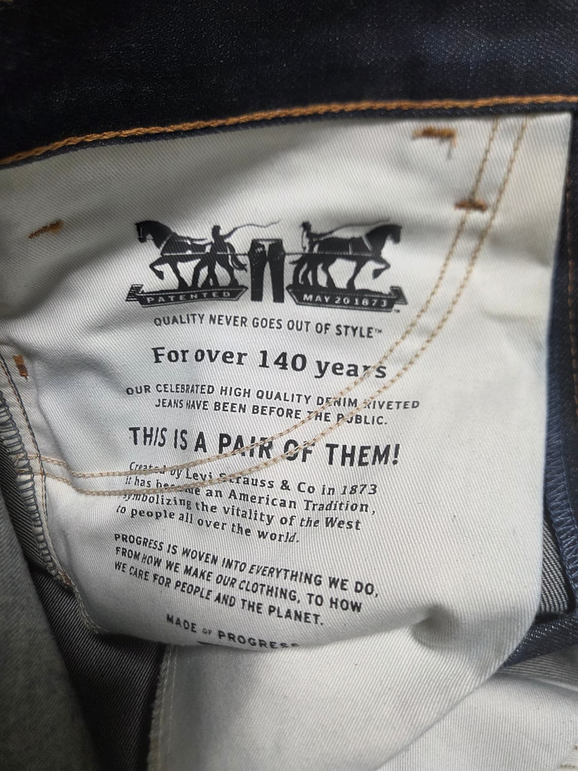 리바이스 517 오렌지탭 새상품 데님 팬츠 상품이미지6