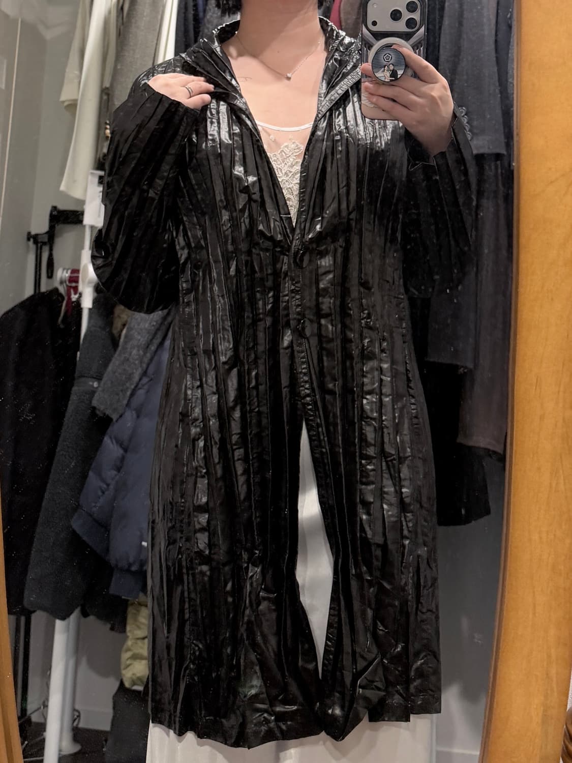 스피치오 롱 자켓 플리츠 코트 상품이미지8