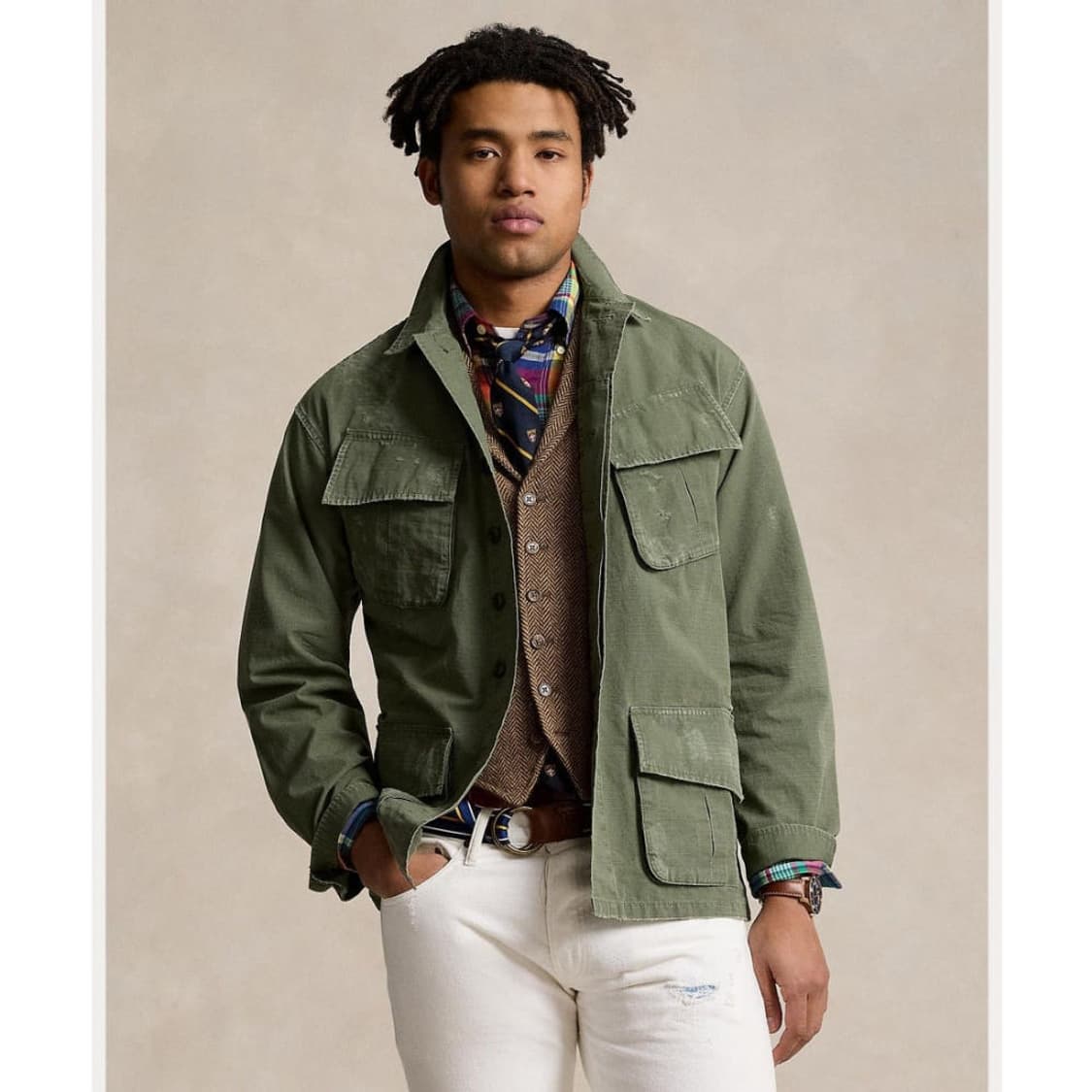 폴로 패치워크 정글 퍼티그 자켓 M 상품이미지1