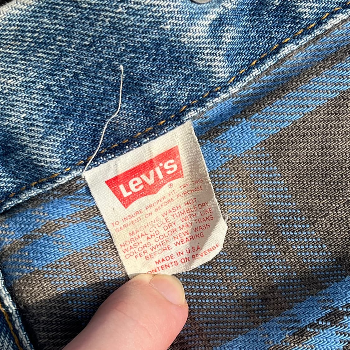 90s 리바이스 3rd 플란넬 라이닝 자켓 made in usa (L) 상품이미지6