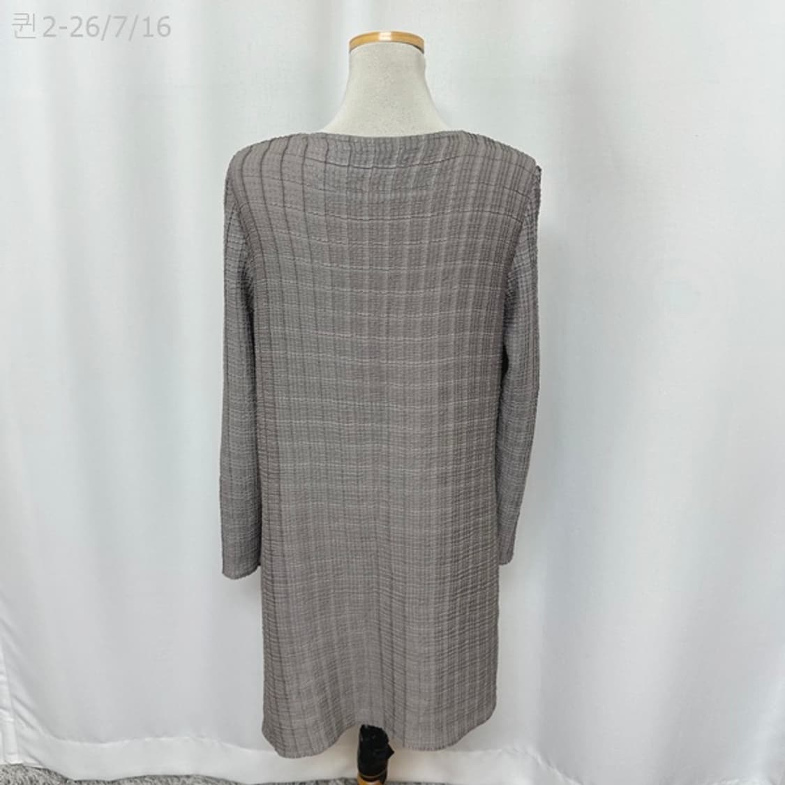 플리츠미 여자 스판짱 주름 롱티셔츠 원피스 FREE 
 상품이미지8