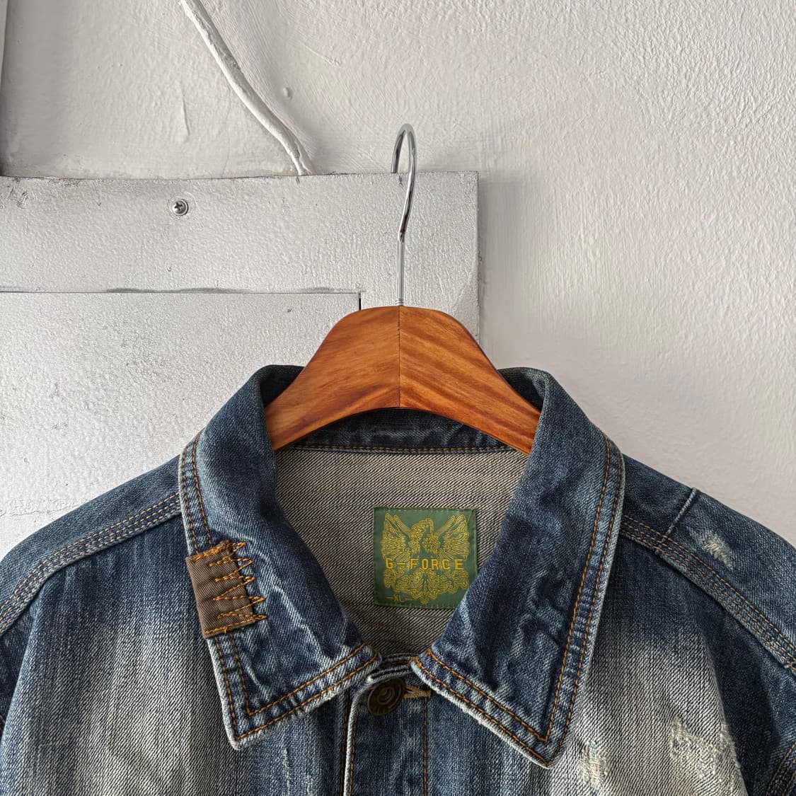 빈티지 워싱 & 디스트레스 데님 자켓 상품이미지6