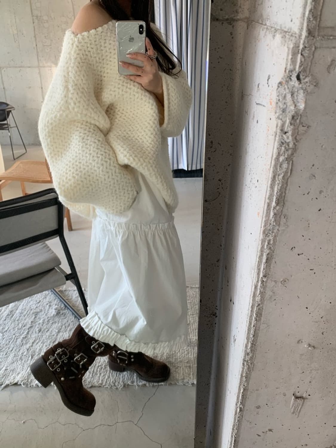 피핀샵 Becky Shoulder Over Knit 상품이미지3