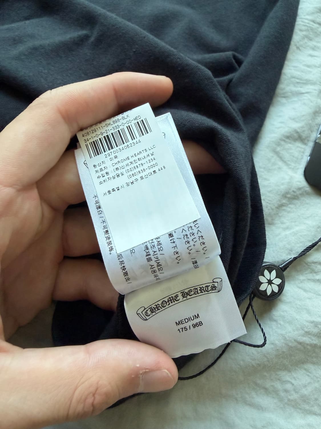 [M] 새상품 크롬하츠 세매터리 반팔 티셔츠 블랙 상품이미지6