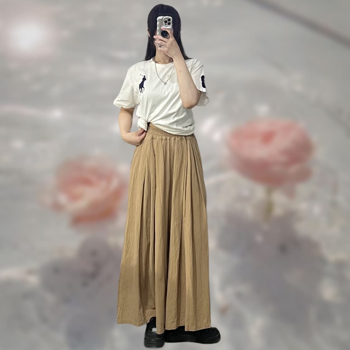 코튼 밴딩 치마 바지 상품이미지1
