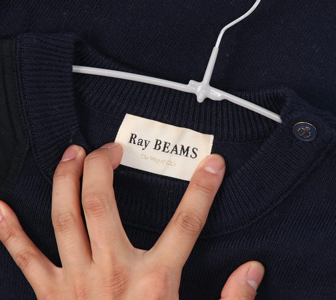 S) RAY BEAMS 레이빔스 울 라운드 베이직 니트 상품이미지3