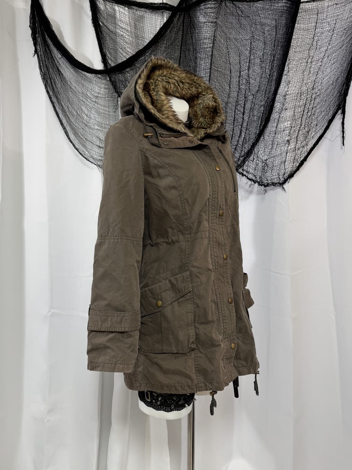 khaki fur jacket 상품이미지3